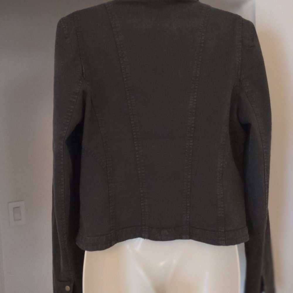 ANTHROPOLOGIE Structured Button Front Blazer Olive Green NWT Size 12 - Picture 11 of 16